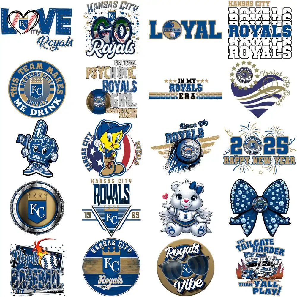 64 Kansas City Royals Baseball Designs Bundle PNG