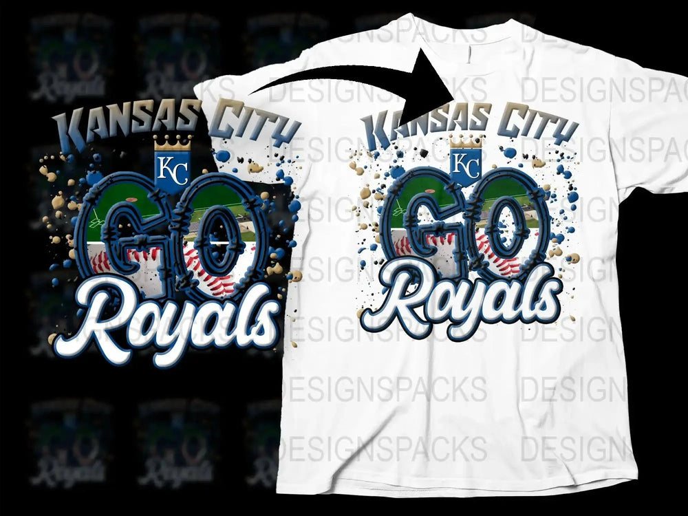 Kansas City Royals Go Royals Graphic Print Png Digital Download