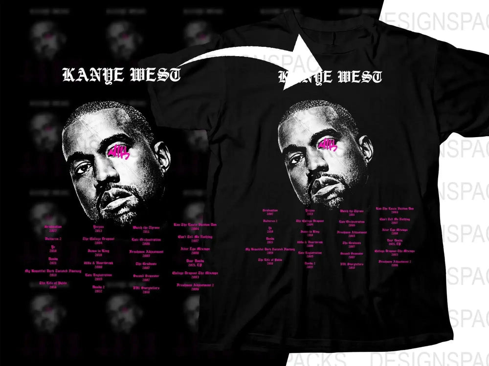 KANYE WEST Music Artist Streetwear Png Digital Download