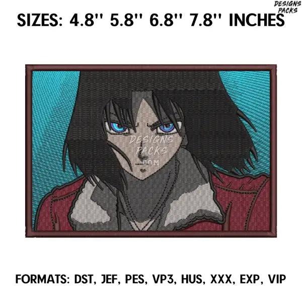 Kara No Kyoukai Embroidery Design File, Kara No Kyoukai Anime Embroidery Design, Machine embroidery, Anime Design Pes