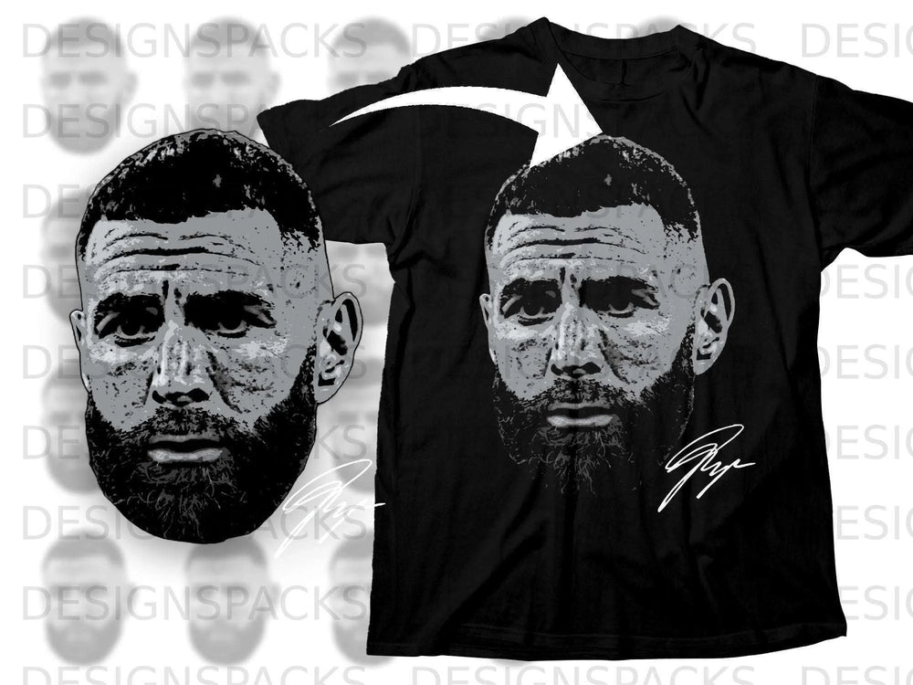 Unique Graphic Black T-Shirt with Realistic Face Design