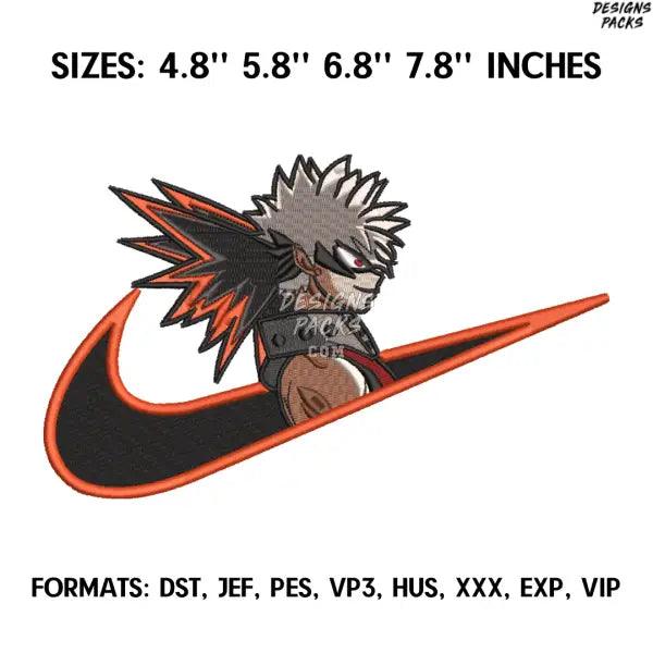 Katsuki Bakugo Embroidery Design File, My Hero Academia Anime Embroidery Design, Anime Pes Design Brother, Machine File