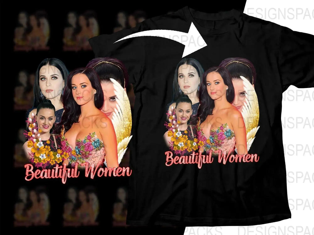 Katy Perry Beautiful Women Colorful Graphic Bootleg Music Png Digital Download