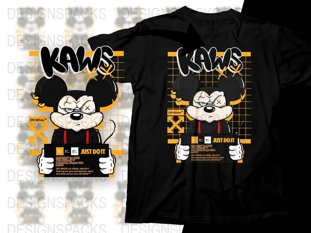 KAW Just Do It Mickey Mouse Off White Png Digital Download