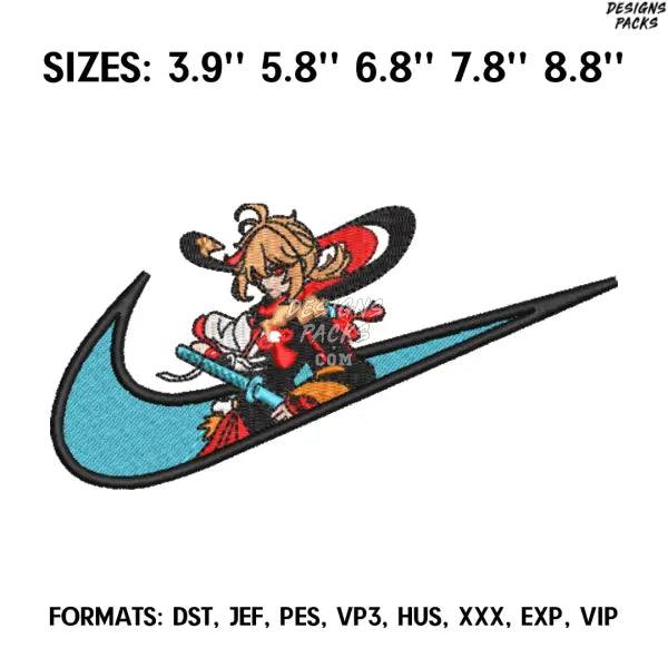 Kazuha Embroidery Design File,  Genshin Impact Embroidery Design, Machine embroidery file. Anime Design Pes Brother