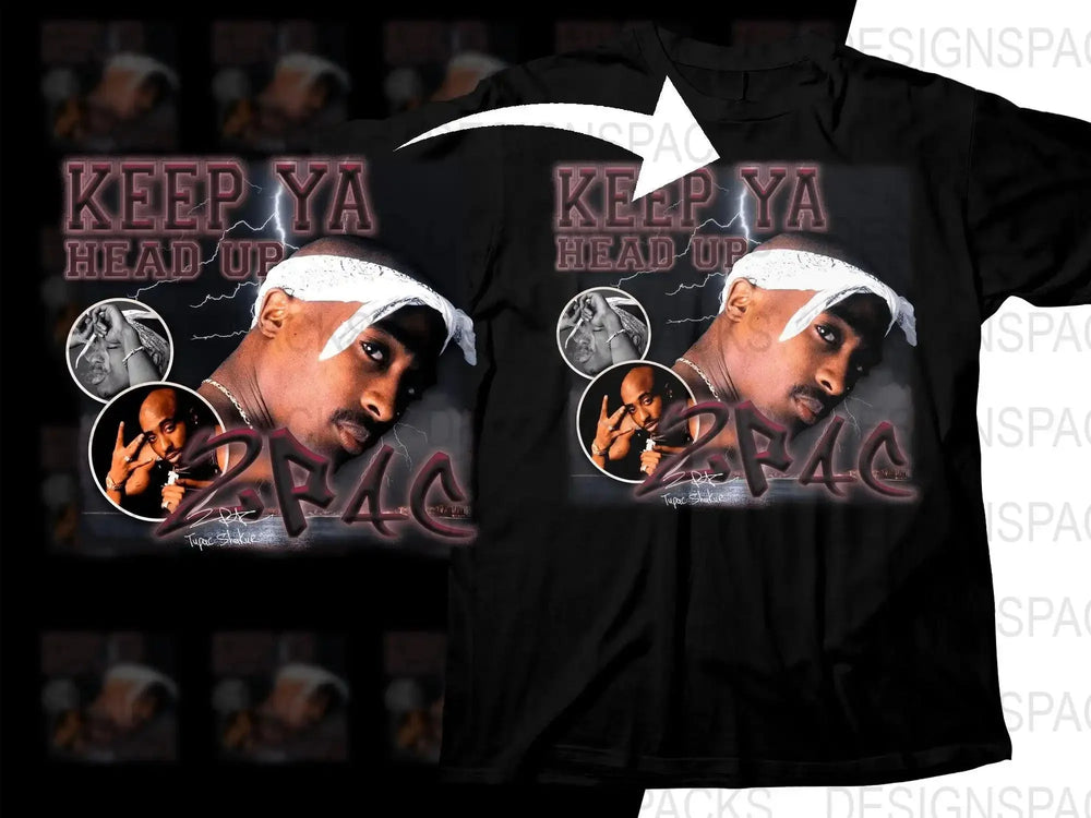 Keep Ya Head Up Tupac Shakur Retro Music Bootleg Png Digital Download