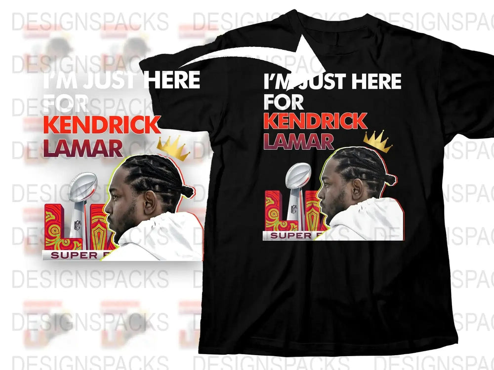 Kendrick Lamar 2025 Super Bowl LIX Fan Art Png Digital Download