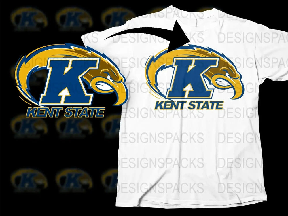 Kent State Golden Flashes College Football Png Digital Download