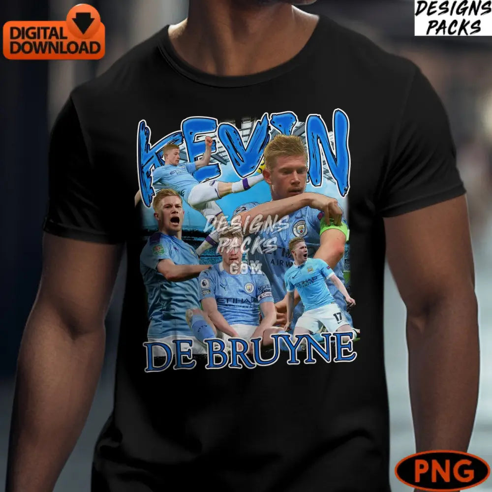 Kevin De Bruyne Digital Art Manchester City Football Star Instant Download Soccer Player Png Gift