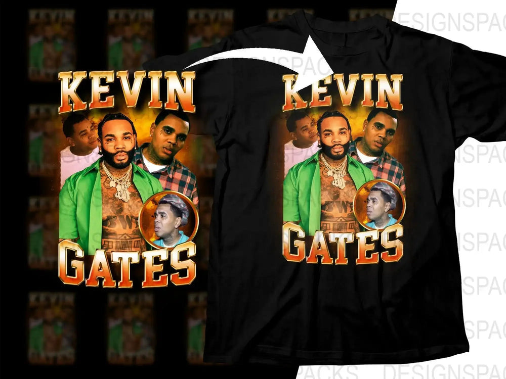 Kevin Gates Artistic Collage Design Graphic Png Digital Download
