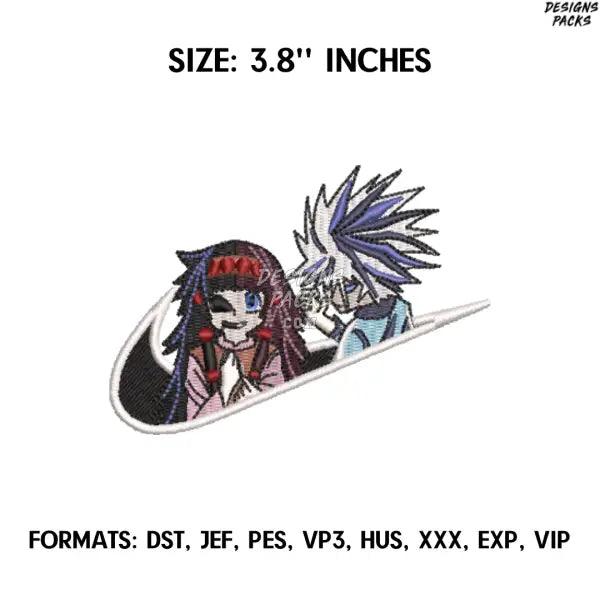 Killua and Alluka Embroidery Design File, Hunter x Hunter Anime Embroidery Design, Machine Embroidery, Gon Embroidery