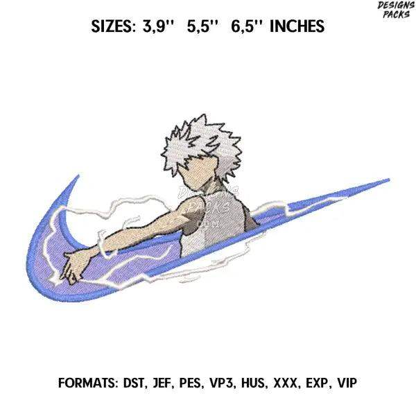 Killua Embroidery Design File/ Hunter x Hunter Anime Embroidery Design/ Machine  Design Pes Dst. Nike Killua Zoldyck