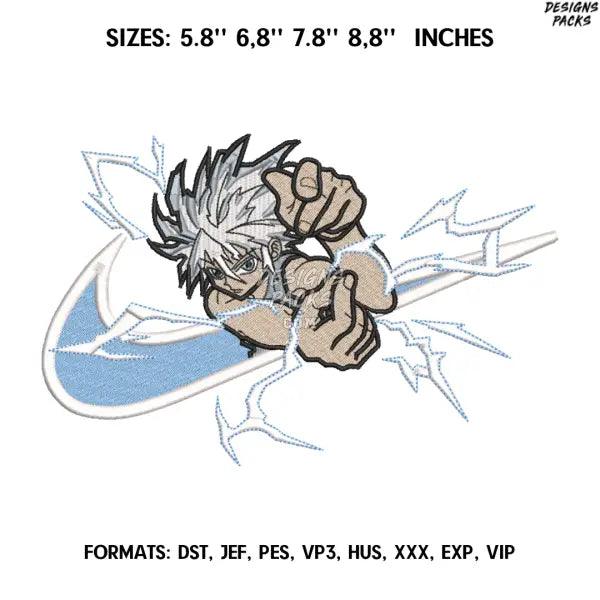 Killua Embroidery Design File/ Hunter x Hunter Anime Embroidery Design/ Machine  Design Pes Dst. Nike Killua Zoldyck