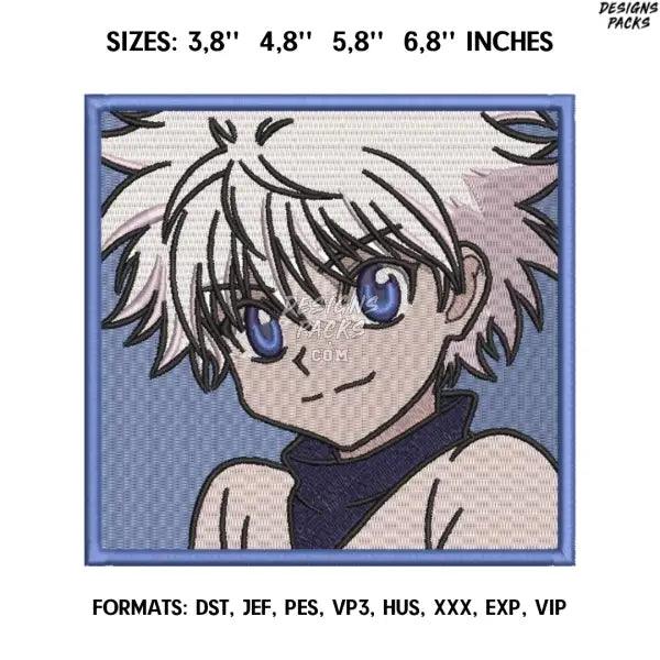 Killua Zoldyck Embroidery Design File / Hunter x Hunter Anime Embroidery Design/.  Pes Dst