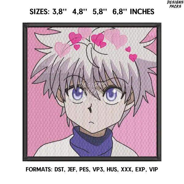 Killua Zoldyck Embroidery Design File / Hunter x Hunter Anime Embroidery Design/.  Pes Dst
