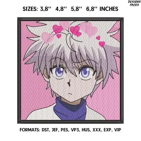 Killua Zoldyck Embroidery Design File / Hunter x Hunter Anime Embroidery Design/.  Pes Dst