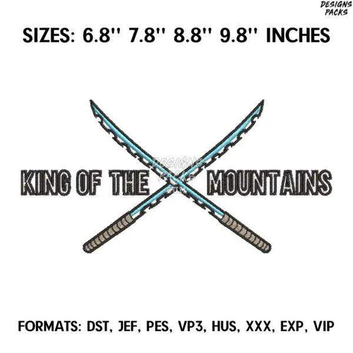 King of the Mountains Embroidery Design File, Kimetsu no yaiba Anime, Machine Embroidery Design, Demon Slayer Anime
