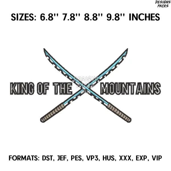King of the Mountains Embroidery Design File, Kimetsu no yaiba Anime, Machine Embroidery Design, Demon Slayer Anime
