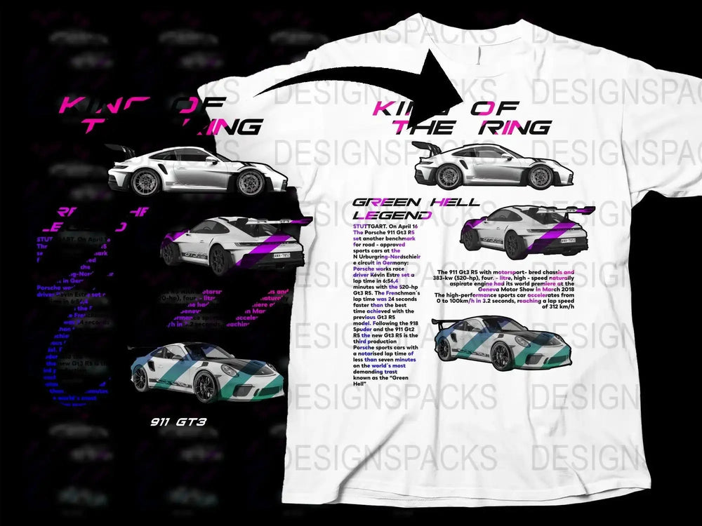 King of the Ring Green Hell Legend Sports Car Png Digital Download