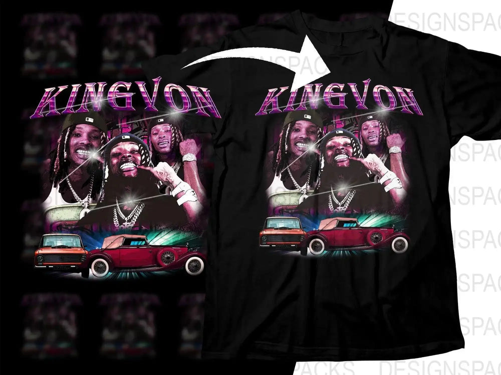 King Von Tribute Three Image Design Bootleg Png Digital Download