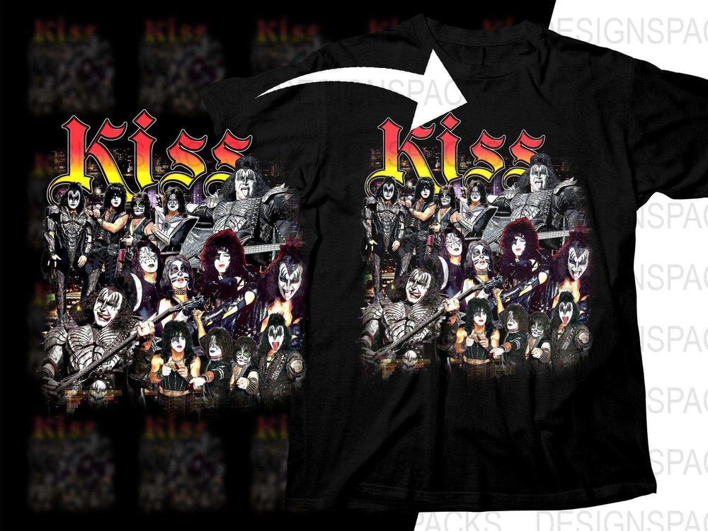Kiss Iconic Rock Band Bootleg Design Music Bootleg Png Digital Download