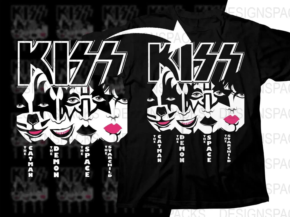 Kiss Rock Legends Design Rock Band Png Design Digital Download