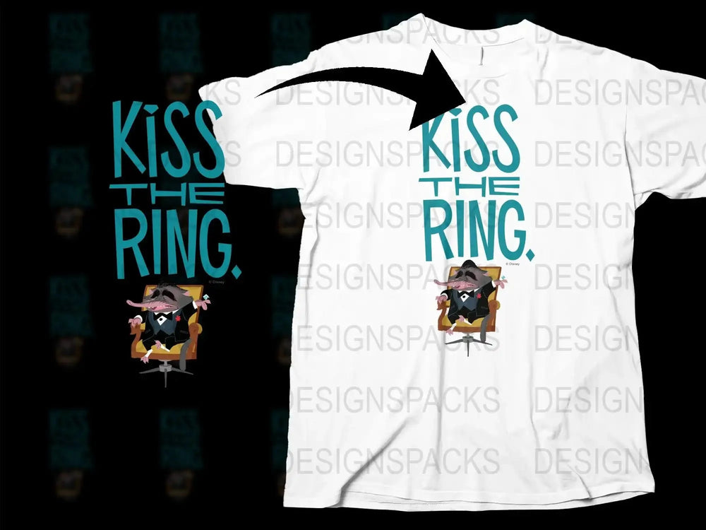 Kiss The Ring Graphic T-Shirt, Funny King Frog Meme Shirt, Unique Animal Cartoon Tee, Trendy Unisex Apparel