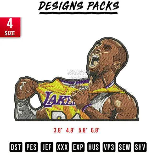 Kobe Bryant winner Embroidery Design 