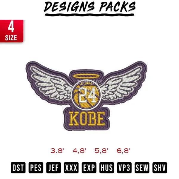 Kobe Patch wings Embroidery Design 