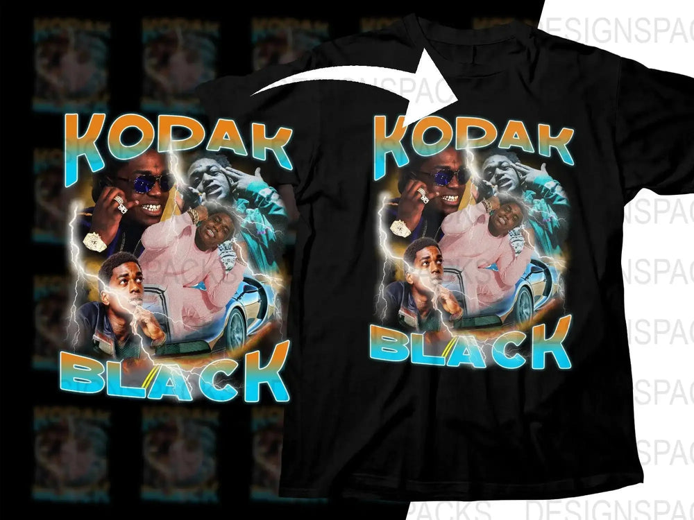 Kodak Black Graphic Print Bootleg Music Png Digital Download