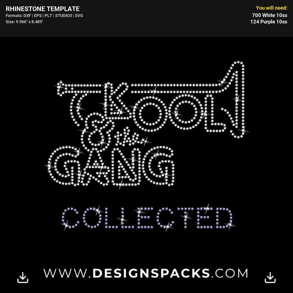 Kool And The Gang Collected Rhinestone Digital Template