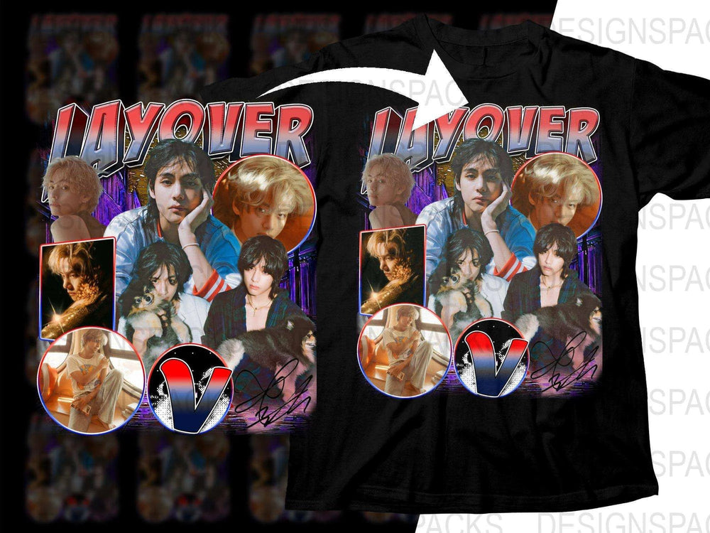 Kpop Stylish Layover V Band of Icons Music Png Digital Download