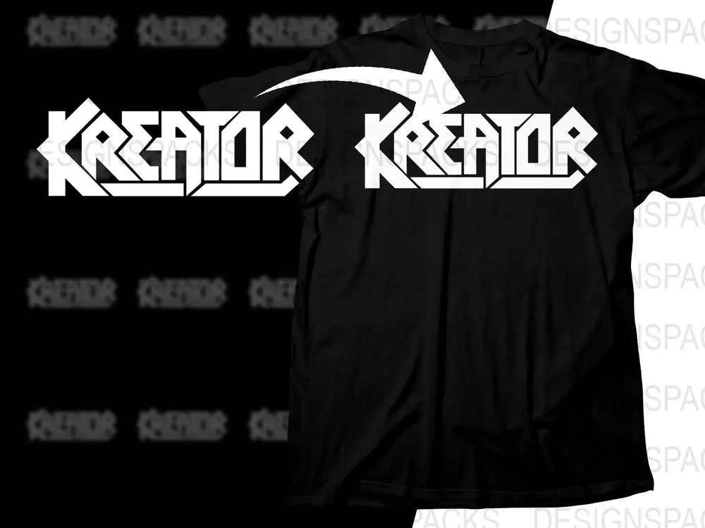 Kreator Band Logo Graphic Design Png Halftone Digital Download