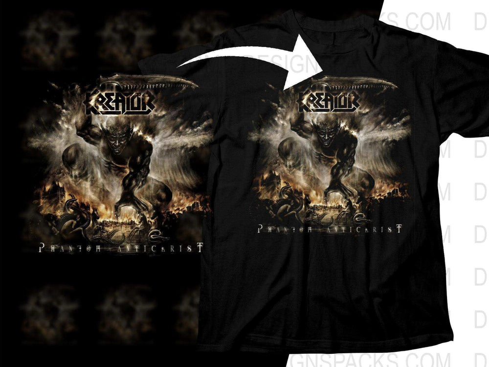 Kreator Phantom Antichrist Fiery Demon Art Png Halftone Digital Download