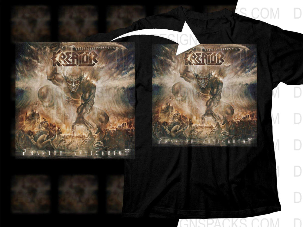 Kreator Phantom Antichrist Intense Fiery Phantom Attack Rock Png Halftone Digital Download