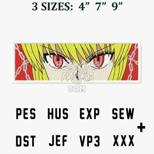 Kurapika Anime Embroidery Design