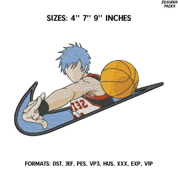Kuroko Tetsuya Embroidery Design File, Kuroko's Basketball Anime Embroidery Design, Anime Pes Design Brother