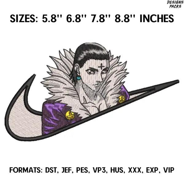 Kuroro Lucifer Embroidery Design File, Hunter x Hunter Anime Embroidery Design, Anime Pes Design. Chrollo Lucilfer