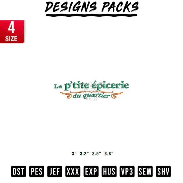 la p'tite epicerie Embroidery Design 