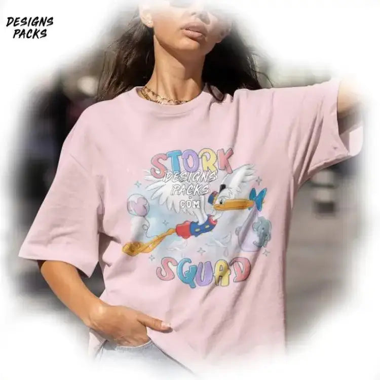 Labor And Delivery Nurse L&D Stork Squad Cartoon Dumbo The Flying Elephant Png Design