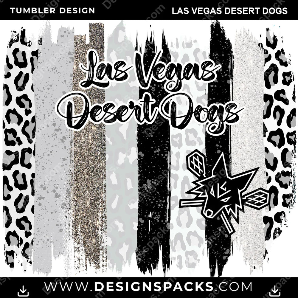 Lacrosse Brush Strokes Las Vegas Desert Dogs PLL Lacrosse Tumbler Digital Wrap Design Download