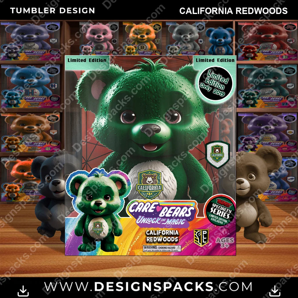 Lacrosse Care Bear Box California Redwoods PLL Lacrosse Tumbler Digital Wrap Design Download