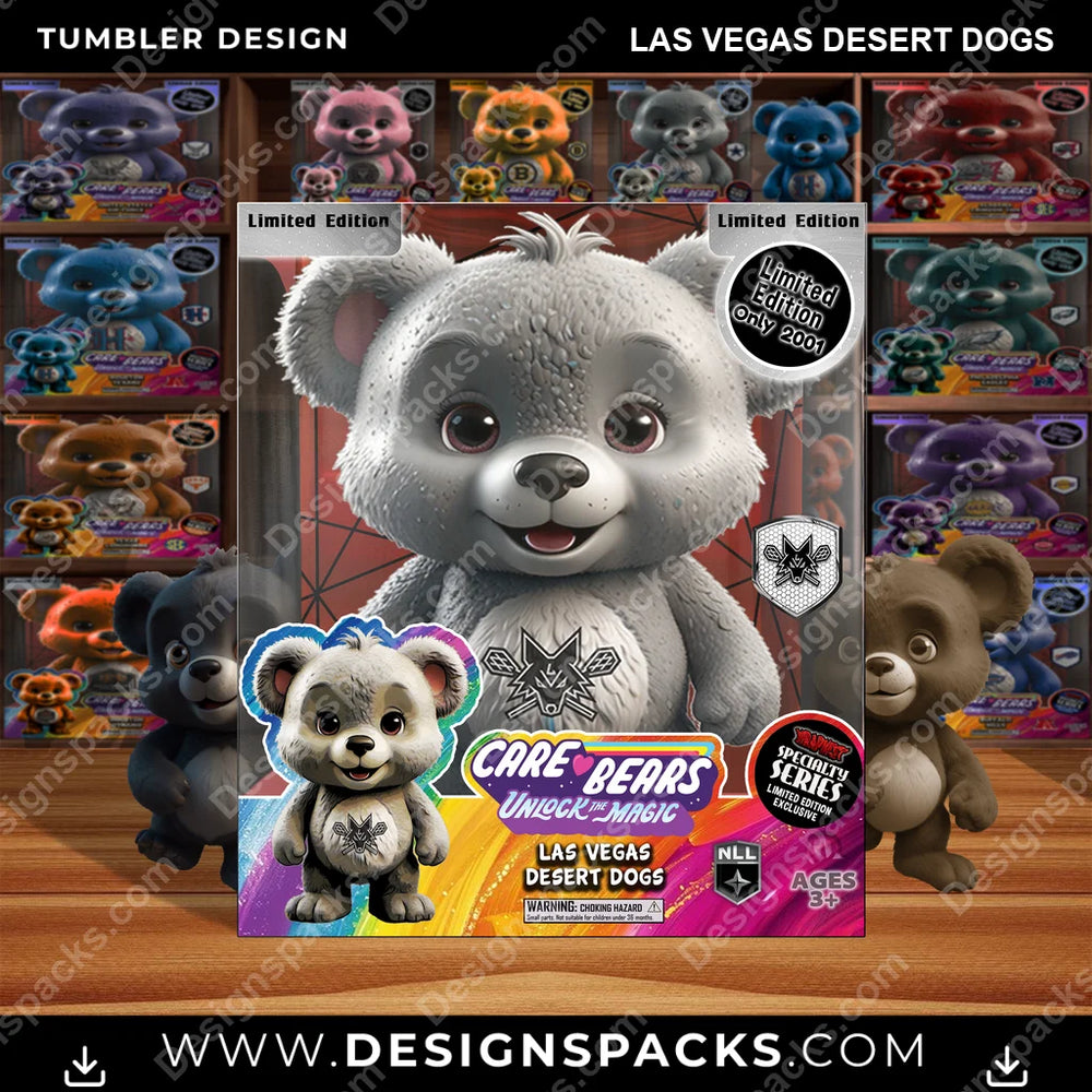 Lacrosse Care Bear Box Las Vegas Desert Dogs PLL Lacrosse Tumbler Digital Wrap Design Download