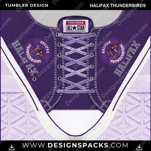 Lacrosse Converse Halifax Thunderbirds Tumbler Digital Wrap Design