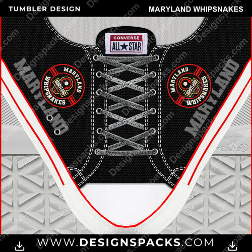 Lacrosse Converse Maryland Whipsnakes Tumbler Digital Wrap Design