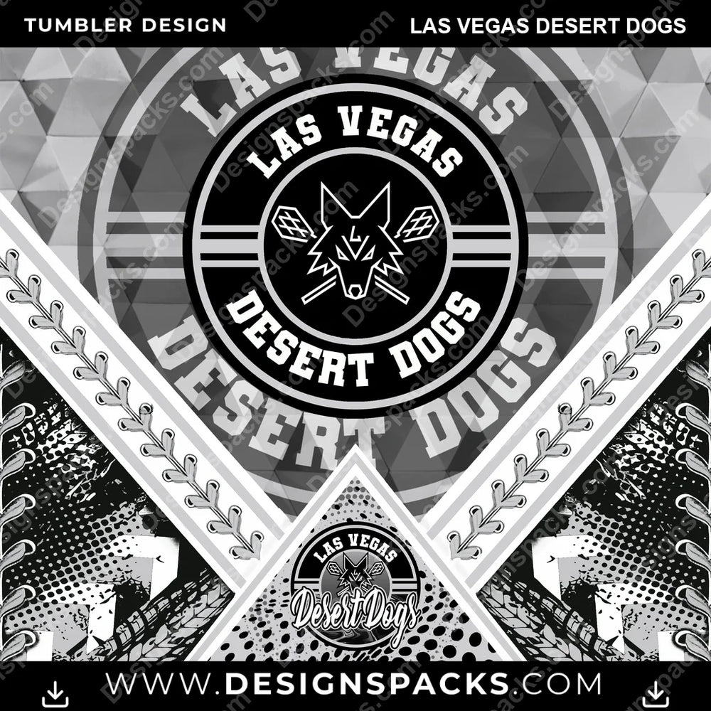 Lacrosse Diamond Las Vegas Desert Dogs PLL Lacrosse Tumbler Digital Wrap Design Download