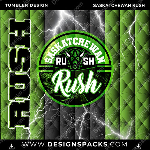 Lacrosse Diamond Saskatchewan Rush Tumbler Digital Wrap Design