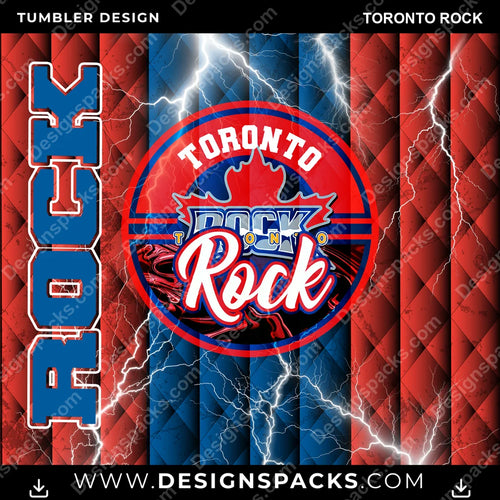 Lacrosse Diamond Toronto Rock Tumbler Digital Wrap Design