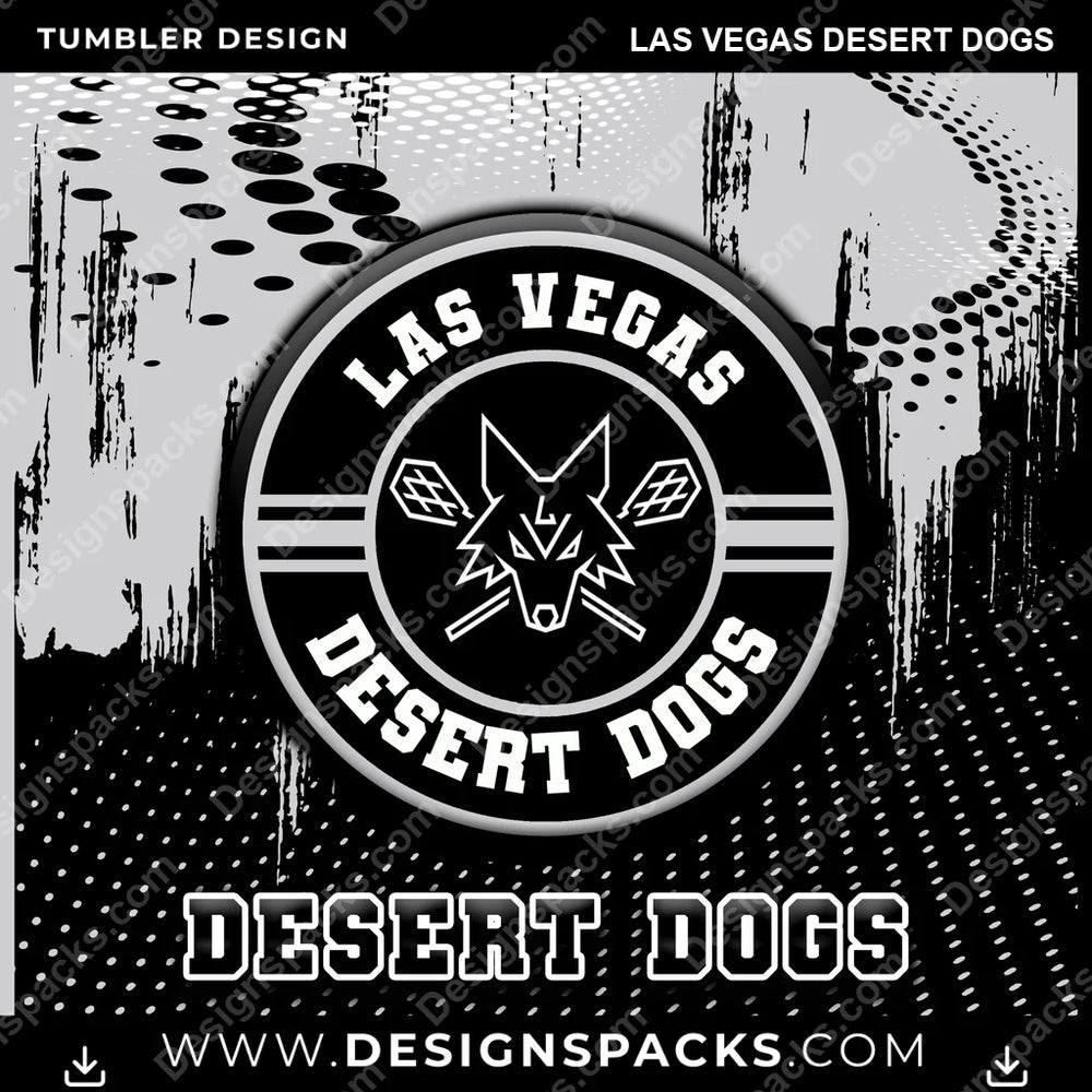 Lacrosse Dot Logo Las Vegas Desert Dogs PLL Lacrosse Tumbler Digital Wrap Design Download