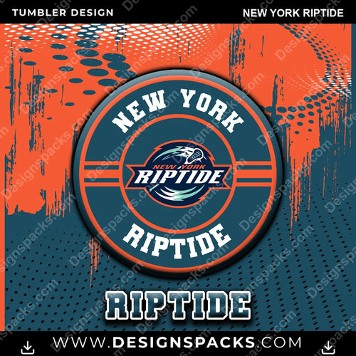 Lacrosse Dot Logo New York Riptide Tumbler Digital Wrap Design